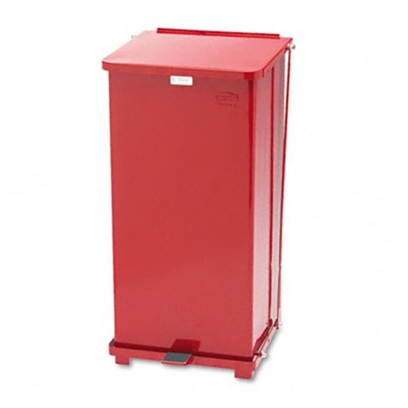 Defenders Biohazard Step Can- Square- Steel- 24 gal- Red - RUBBERMAID COMMERCIAL ST24EPLRD